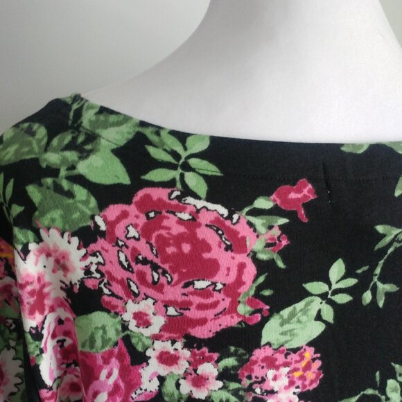 KAREN SCOTT SPORT Women's Plus Size Floral T-Shirt Dress Casual Comfy Loose - Picture 9 of 9